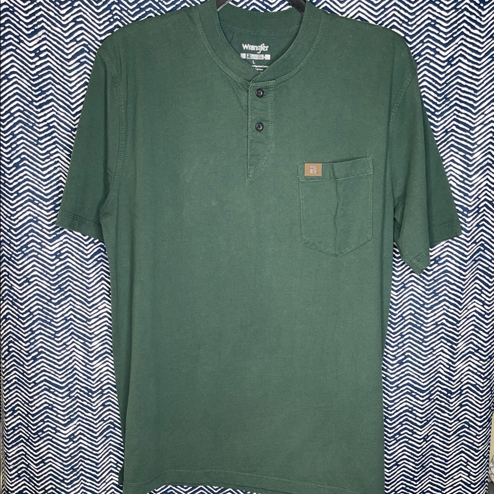Wrangler Men's Forest Green Short Sleeve Riggs Workwear